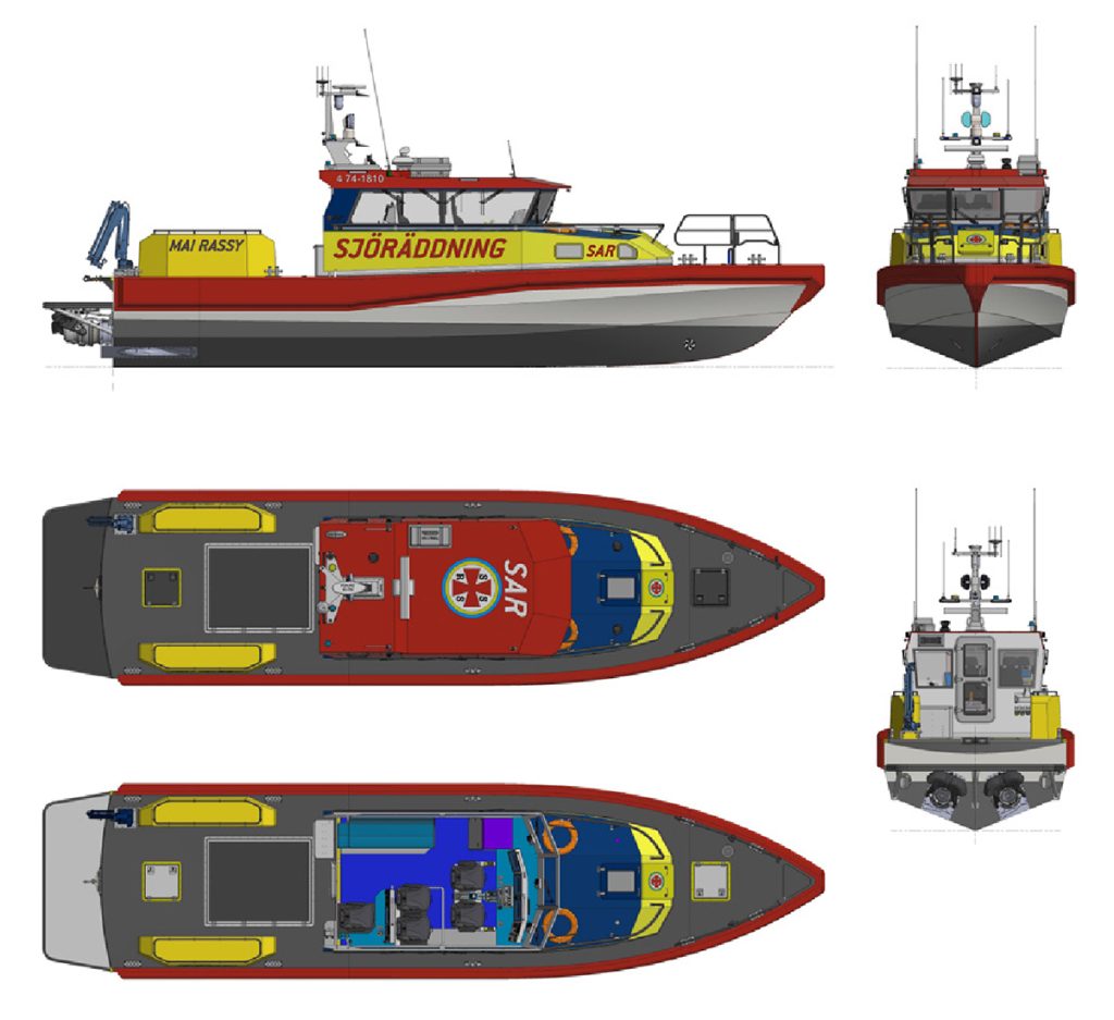 Swede Ship | Rescue vessels | 15 M FAST SELF­RIGHTING RESCUE CRAFT
